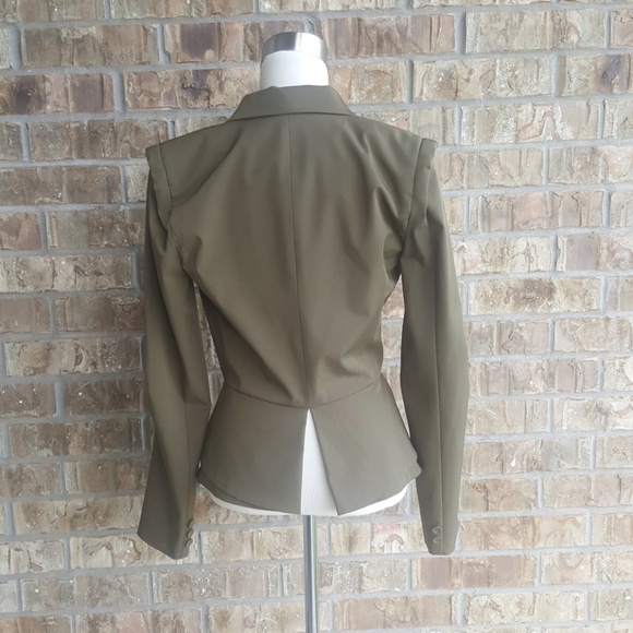 REBECCA MINKOFF Olive Green Jacket - Size 4 - Picture 2 of 8